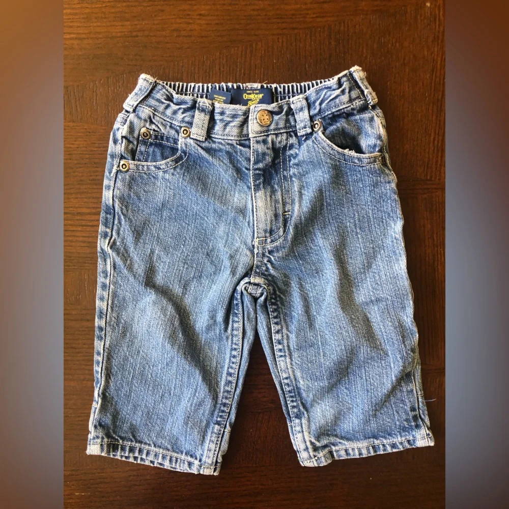 Oshkosh B’Gosh Denim Blue Jeans Elastic Waist Sz 6-9 Mo Baby